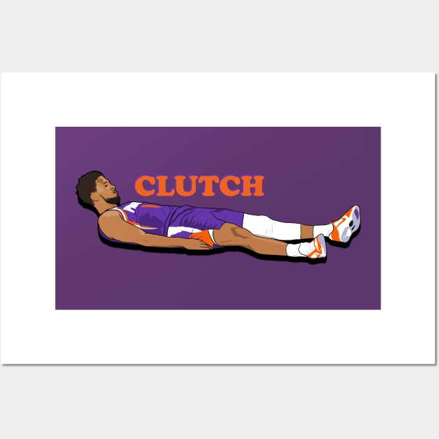 Devin Booker Clutch Phoenix Suns Basketball Wall Art by Hevding